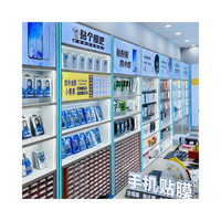 Accessoires modernes personnalisés Vitrine avec écran LED souple pour étui de téléphone portable Vitrine pour kiosque de centre commercial Vitrine de haute technologie