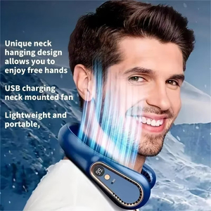 Belle conception vente chaude Portable suspendu cou ventilateur cinq vitesses Usb Rechargeable ventilateur été voyage Sports de plein air ventilateurs Portable - Product Image 2