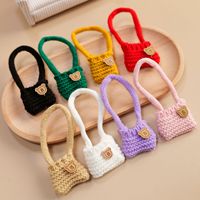 Sac bandoulière en tissu pour poupée, mini sac à dos tricoté, accessoire pour pendentif de poupée de 17 cm, décoration textile pour tenue de poupée