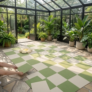 Dalles de moquette auto-adhésives ignifuges écologiques, lavables, antidérapantes, antistatiques, faciles à installer, pour la maison et le <span class=keywords><strong>golf</strong></span> - Product Image 6
