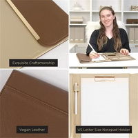 Porte-documents multifonctionnel en cuir PU format A4, porte-cartes, organisateur de documents professionnels magnétique, sac