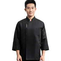 Automne hiver hommes élégant Restaurant Bar uniformes Chef à manches longues respirant cuisine cantine tenue Bars Restaurants