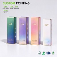 Kotak Karton Seni Kertas Parfum Kosmetik Kustom, Embossing, Hot Foil, Laminasi UV, Pelapisan, Perekatan, Kotak Matte yang Dapat Disesuaikan