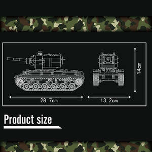 Moule King 20026 924PCS <span class=keywords><strong>Militaire</strong></span> Série KV2 Char Lourd Blindé Voiture Bloc de Construction Modèle Technique Éducatif Jouet Festival Cadeau - Product Image 6