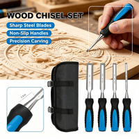 Kit de ciseaux à bois à lame affûtée avec poignée confortable, outils de ciselage manuels pour le travail du bois domestique et la coupe du bois