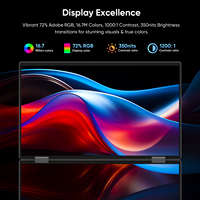 Écran portable double pour ordinateur portable 18,5 pouces 1080P FHD IPS, pliable, empilable, moniteur portable, prise USB-C, plug-and-play, compatible VESA, haut-parleur intégré