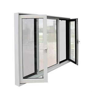 Fenêtre à battant en aluminium noir, best-seller au Nigeria, avec barres anti-effraction, double vitrage et moustiquaire, idéale pour les villas - Product Image 5