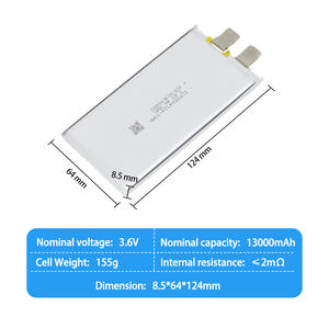 3.6v 13ah 파우치 배터리 폴리머 리튬 배터리 배터리 리포 리포 셀 3.7v 7c 고체 배터리 셀 - Product Image 3