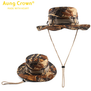 Quick Shipment Outdoor Real Tree Camo Printing Boonie Sun <strong>Hat</strong> Fisherman Women Men Wide Brim Hiking Safari <strong>Bucket</strong> <strong>Hats</strong> - Product Image 4