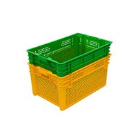 Caisse en plastique empilable de haute qualité pour le transport et la manutention des aliments, caisses en plastique emboîtables et empilables
