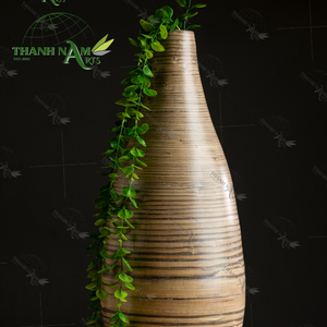 Vase en bambou décoratif durable, design moderne en spirale, écologique et durable, couleur personnalisable pour salon/hôtel - Product Image 2