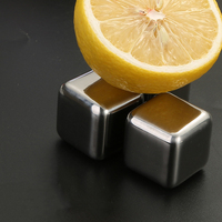 Ensemble de glaçons réutilisables en acier inoxydable 304 pour bar, whisky, bière, boissons, et pierres à vin rafraîchissantes en métal