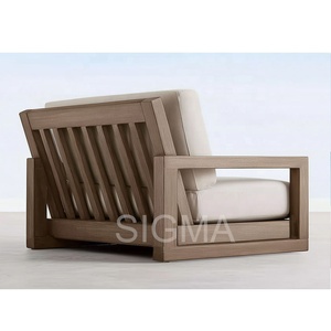 Set Divano <span class=keywords><strong>da</strong></span> Esterno Moderno e Lussuoso per Tutte le Stagioni, Mobili <span class=keywords><strong>in</strong></span> Teak per Patio, Divano Sezionale Impermeabile <span class=keywords><strong>da</strong></span> <span class=keywords><strong>Giardino</strong></span> e Soggiorno - Product Image 6