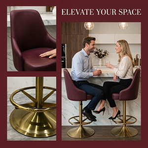 Tabouret de <span class=keywords><strong>bar</strong></span> moderne en cuir, chaise de casino, base en acier inoxydable, hauteur réglable, écologique, pour <span class=keywords><strong>bar</strong></span> à domicile, poker, jeu, garantie 5 ans - Product Image 6
