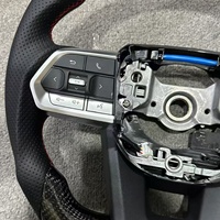 Volant en cuir et fibre de carbone pour Toyota Hilux Fortuner Land Cruiser GR Toyota Previa Prado LC79 LC70 LC76 FJ200