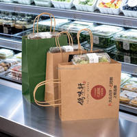 Kraft brun pour la promotion des restaurants et des supermarchés, emballage recyclable, impression sur écran, personnalisable