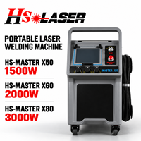 Machine de soudage au laser à fibre portative 1500W 2000W 3000W, refroidissement direct par fluide frigorigène, soudeuse laser portable pour l'acier inoxydable