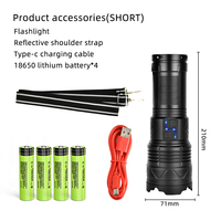Lampe de poche ultra lumineuse antidéflagrante défensive rechargeable tactique lampe de poche led