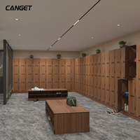 Armoire de vestiaire en bois avec panneaux HPL certifiés ISO Jialifu pour salle de sport