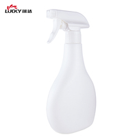 Bouteille pulvérisateur en plastique blanc personnalisée de 500 ml, multifonctionnelle, pour détergent, nettoyage ménager, bouteille pulvérisateur à gâchette en HDPE