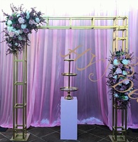 HY vente en gros mariage scène fête anniversaire mariage événement location arrière-plans cadre or arc support
