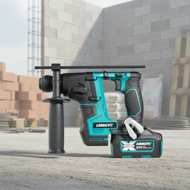LIANGYE OEM ODM New Electric Power Tools 20v Brushless Sub-compact Cordless Rotary Hammer Drill with 4.0Ah Lithium-Ion Battery