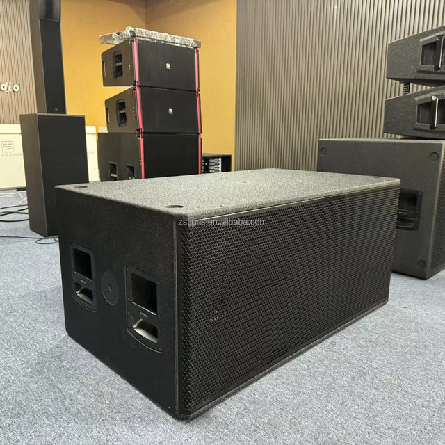 Sub 8008-AS Dual 18-Inch Active Subwoofer PA Sound System Plywood Professional Audio Speakers 4 Ohm 2200W RMS Portable Concert