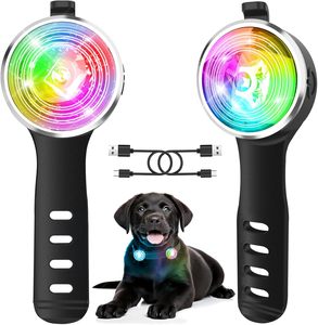 Collier pour animaux de compagnie rechargeable étanche avec certificat IPX5/IPX6/IPX7, pendentif lumineux LED, lumière de sécurité nocturne, lumière LED pour chien - Product Image 1