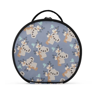 Fashion <b>Large</b> Size Custom Round <b>Cosmetic</b> <b>Bag</b> Handy Toiletry Travel Waterproof Zipper with Mirror Makeup <b>Bag</b> - Product Image 1