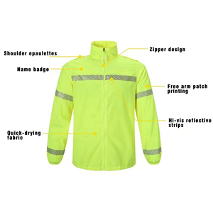 เสื้อแจ็คเก็ตนิรภัยสะท้อนแสงแบบ OEM ODM สี ขนาด โลโก้ และบรรจุภัณฑ์ตามสั่ง เสื้อแจ็คเก็ตทำงานแบบมองเห็นได้ชัดเจนสำหรับขายส่ง - Product Image 3