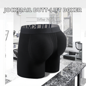 Caleçon Boxer en Coton Taille Basse Tricoté avec Coussinet Amovible Effet Remonte-Fesses pour <span class=keywords><strong>Homme</strong></span>, Short de Cyclisme Sculptant Toutes Saisons - Product Image 2