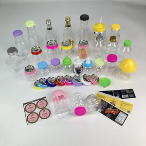 Alimentador bonito de 60ml y 80ml con logotipo en forma de chupete, tarro de plástico transparente, embalaje de tarro de caramelo de goma - Product Image 2