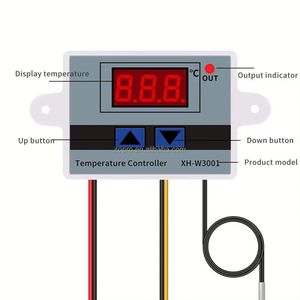 Zopro 220V/1500W Microcomputer Temperature <b>Controller</b> NTC Sensor LCD Digital Temperature Switch Regulator <b>Thermostat</b> XH-W3001 - Product Image 5
