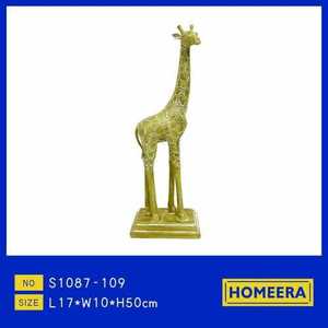 Art Deco in resina giraffa figurina 17x10x50CM statua decorativa per soggiorno decorazione casa fatto a mano modello astratto - Product Image 1