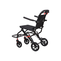 Fauteuil roulant pliable pour adultes, ergonomique, avec frein manuel, léger, portable, pour personnes âgées et handicapées