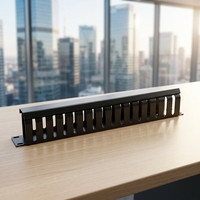 Panneau de gestion de câbles premium LE Brand 19 pouces 1U en acier laminé à froid SPCC avec anneaux en D pour serveurs, organisateur de racks, norme IEC297-2, en stock