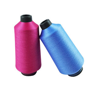 100% fil de polyester hautement élastique anti-boulochage teint à haute élasticité pour imiter le nylon pour les sous-vêtements sans couture à haute ténacité - Product Image 1