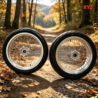 Jeu de roues Surron Supermoto 17 pouces en alliage CNC argenté, avant et arrière, pour moto électrique tout-terrain Light Bee X LBX Talaria MX4, vente en gros