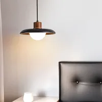 Lampu Gantung LED Gaya Vintage Desain Mewah Retro Black Hole Stone Flying Saucer Gaya Italia untuk Kamar Tidur yang Dapat Disesuaikan