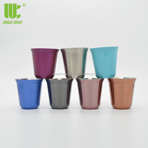 Gruppo 80ml 160ml uniche tazze da caffè <span class=keywords><strong>Espresso</strong></span> in acciaio inossidabile <span class=keywords><strong>a</strong></span> <span class=keywords><strong>doppia</strong></span> <span class=keywords><strong>parete</strong></span> tazze da birra in metallo con coperchio verniciato come accessori regalo - Product Image 6