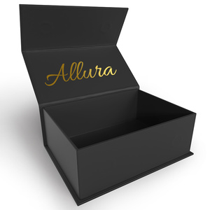 Custom Logo Printed Logo Recycled Cardboard Big Black Packaging Carton Foldable Large Luxury Magnetic Gift Box With Lid