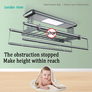 ไม้แขวนผ้าอลูมิเนียมไฟฟ้าอัตโนมัติ, เครื่องอบผ้าติดเพดานเครื่องซักผ้า - Product Image 4