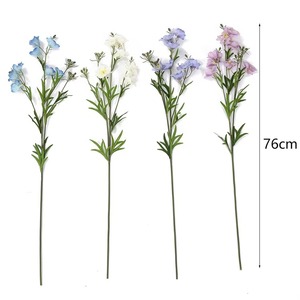Stile europeo di fascia alta sfuso bianco blu Wild Delphinium fiori di seta artificiale Larkspur fiore per la decorazione di nozze - Product Image 6