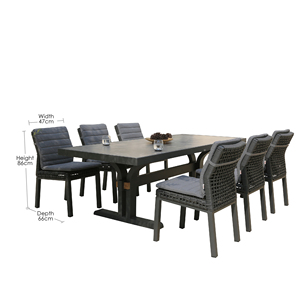 Sedia da pranzo da esterno OSMEN <span class=keywords><strong>LUMI</strong></span> 2.0, impermeabile, resistente ai raggi UV, in vimini, per giardino, <span class=keywords><strong>ristorante</strong></span>, patio. - Product Image 6