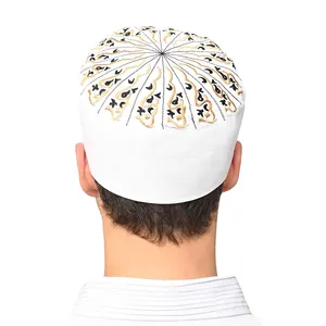 8013 Hot selling Lightweight muslim men wear hat Arabic islamic cap muslim cap kufi - Traditional Islamic Designs for 2023