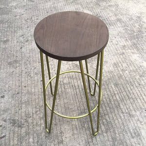 Tabourets somptueux <span class=keywords><strong>de</strong></span> hauteur <span class=keywords><strong>de</strong></span> <span class=keywords><strong>bar</strong></span> à la maison fabriqués en usine-Tabourets <span class=keywords><strong>de</strong></span> <span class=keywords><strong>bar</strong></span> sans dossier avec pieds en épingle à cheveux Siège en bois - Product Image 3