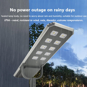 Extérieur en aluminium à haut mât LED lampadaire solaire étanche IP66 capteur de mouvement batterie au lithium cellule photoélectrique à distance pour la route - Product Image 4