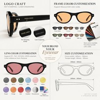 LBAshades Lunettes de soleil polarisées en acétate de qualité supérieure, design ovale rétro, logo personnalisé, protection UV400, vente en gros, pour femmes et hommes
