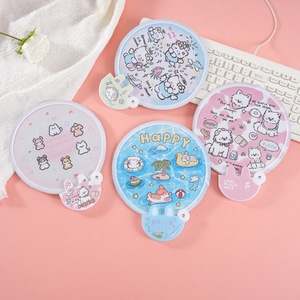 Mini-ventilateur de poche personnalisé en forme de dessin animé, <span class=keywords><strong>rond</strong></span>, pliable, en nylon, portable, avec logo imprimé - Product Image 2