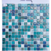 Tuiles de mosaïque en verre teinté, 3 mm d'épaisseur, imperméables, durables, écologiques, pour la décoration de la salle de bain, de la piscine, du salon